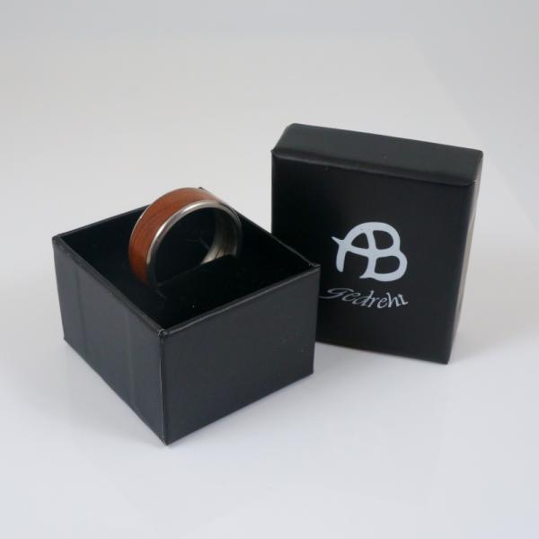 Ring Edelstahlfassung Zwetschke